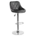 Barstol Krom Sort 47X48X90-111Cm