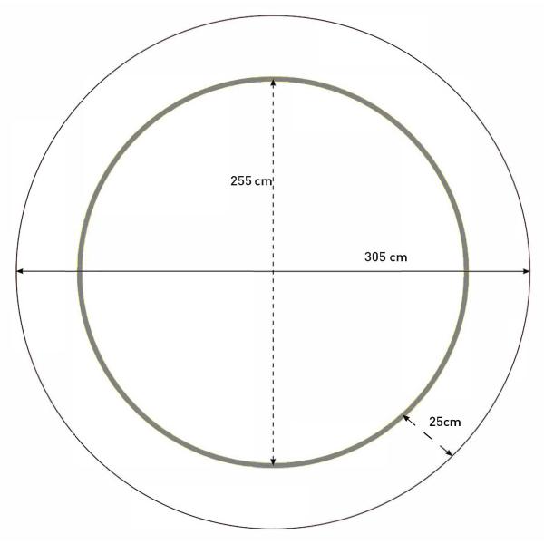 Bestplay kantpude til Inground ø305cm