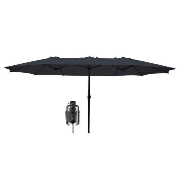 Dobbelt parasol mørkeblå 2,7×4,6m