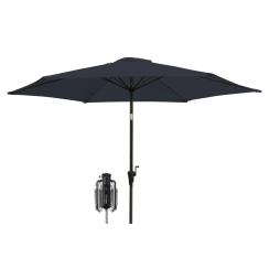 Parasol med vip mørkeblå 3m inkl. terrassevarmer parasol
