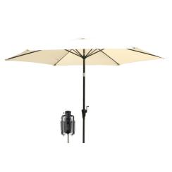 Parasol med vip beige 3m inkl. terrassevarmer parasol