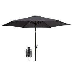 Parasol med vip mørkegrå 3m inkl. terrassevarmer parasol
