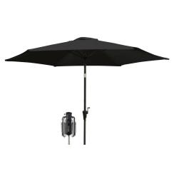 Parasol med vip sort 3m inkl. terrassevarmer parasol