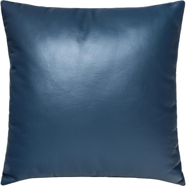 Pude læder blå 38x38cm