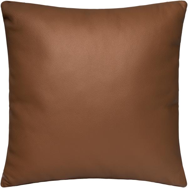 Pude læder brun 38x38cm