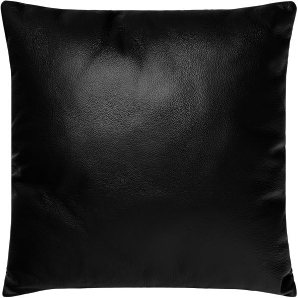 Pude læder sort 38x38cm