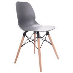 Chen grå/bøg spisebordsstol