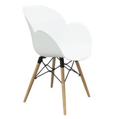Chen hvid/bøg spisebordsstol