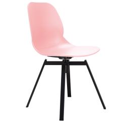 Chen lyserød/sort spisebordsstol