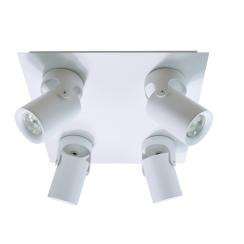 Loftlampe cylinderformet 4 spots hvid spotlampe