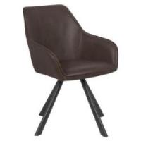 Freja med drejefunktion suede mørkebrun