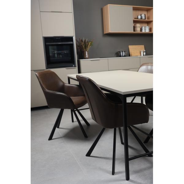 Freja med drejefunktion suede mørkebrun