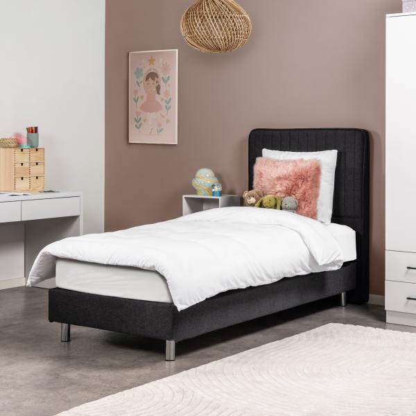 Sengegavl grå til 90cm seng