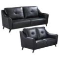 Nevada sofa 2+3 pers læder sort