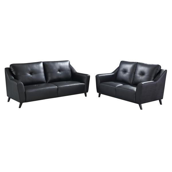 Nevada sofa 2+3 pers læder sort