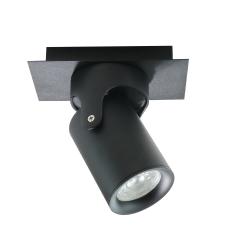 Loftlampe cylinderformet 1 spot sort spotlampe