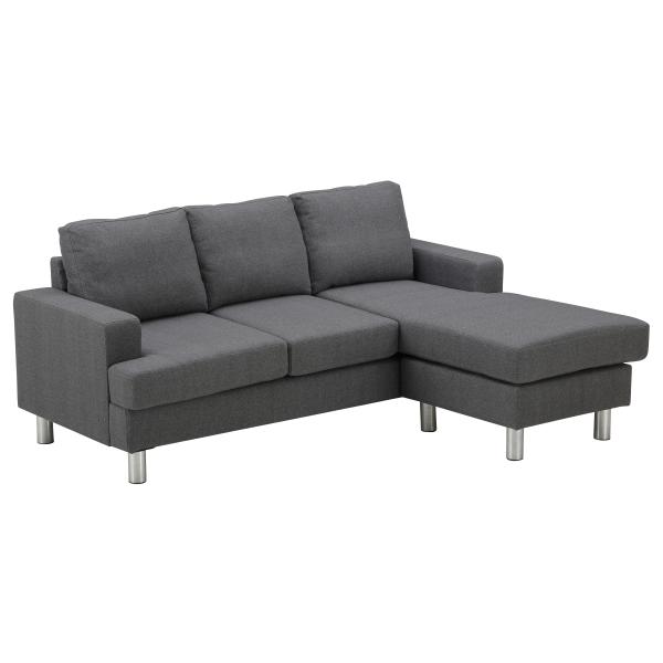 8: Homeville Boston chaiselong sofa grå