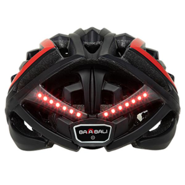 Babaali LED cykelhjelm L sort/rød