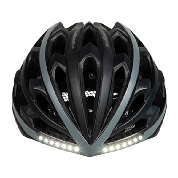 Babaali LED cykelhjelm M sort/grå