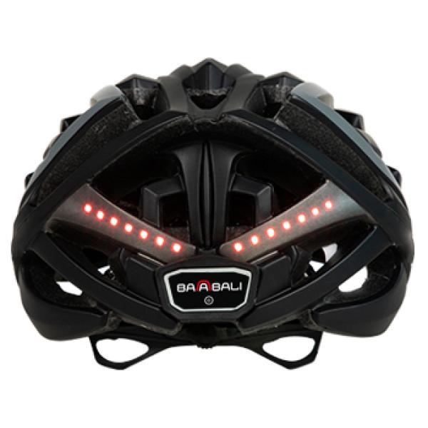 Babaali LED cykelhjelm L sort/grå