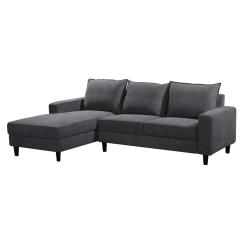 Lyon venstrevendt stof grå chaiselong sofa