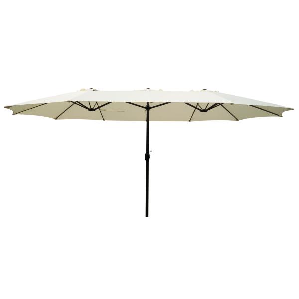 Dobbelt parasol beige 2,7x4,6m