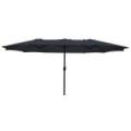 Dobbelt parasol mørkeblå 2,7x4,6m