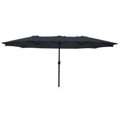 Dobbelt parasol mørkeblå 2,7x4,6m parasol