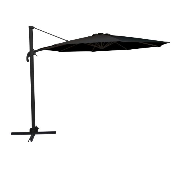 Billede af Roma parasol med rotation sort 3m