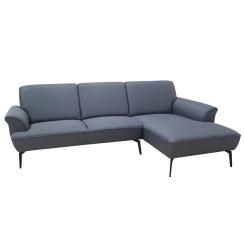Leiden højrevendt stof mørkegrå chaiselong sofa