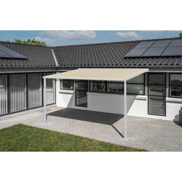 Essence elektrisk pergola markise 400x300cm hvid/creme