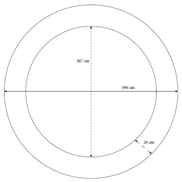 Salta Premium kantpude sort ø396cm