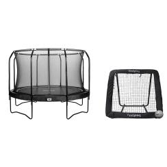 Salta Premium Black Edition ø366cm + rebounder 130x130cm + fodbold  trampolin