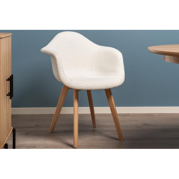 Lucas teddy hvid/natur