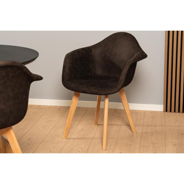 Lucas suede mørkebrun/natur