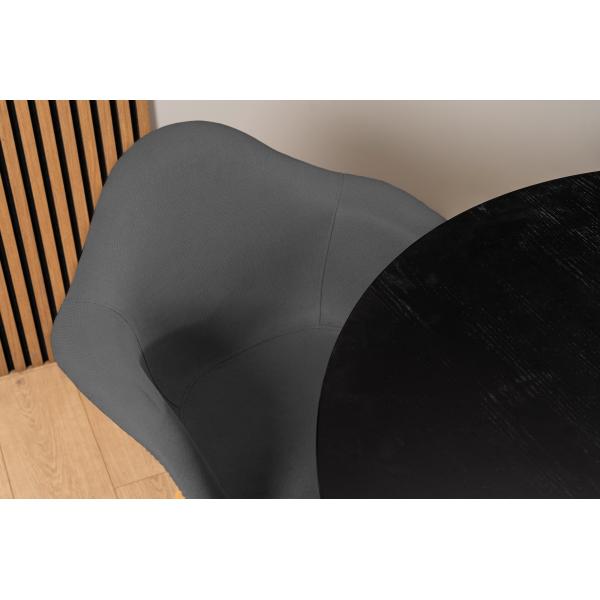 Lucas stof mørkegrå/natur