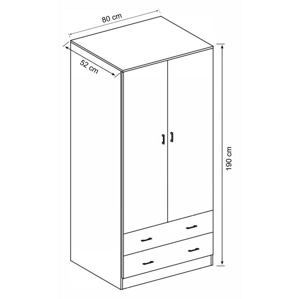 Trondheim med 2 døre hvid
