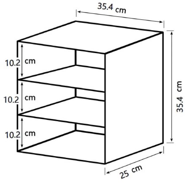 Drammen væghængt hvid 35,4x35,4x25cm
