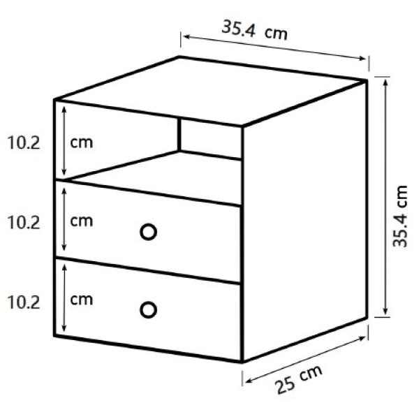 Drammen væghængt natur 35,4x35,4x25cm