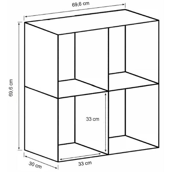 Drammen væghængt hvid 69,6x69,6x30cm