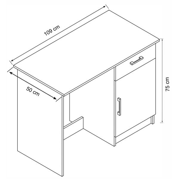Oslo hvid 109x50x75cn