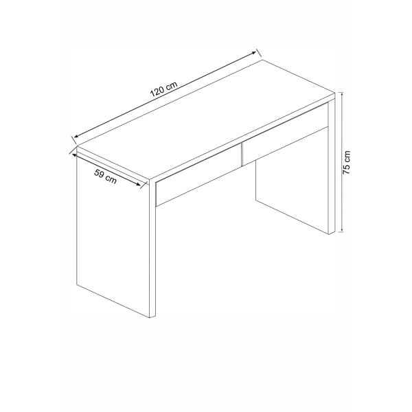 Haugesund hvid 120x59x75cm