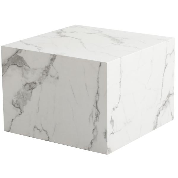 Avery sofabord i hvid marmorprint 58x58x40cm