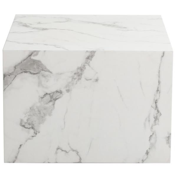 Avery sofabord i hvid marmorprint 58x58x40cm