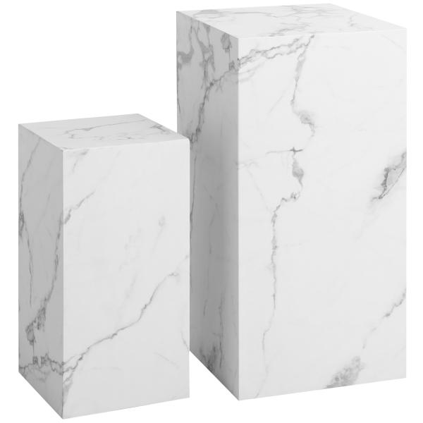 Avery sofabordsæt i hvid marmorprint