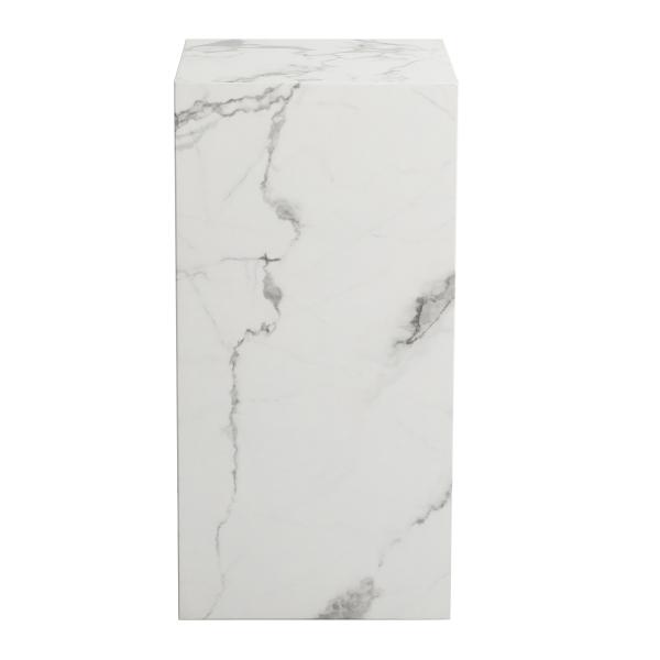Avery piedestal i hvid marmorprint 35x35x70cm