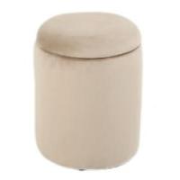 Sarda med opbevaring velour beige