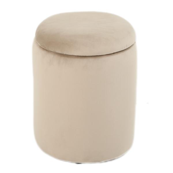Sarda med opbevaring velour beige