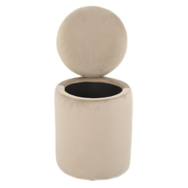 Sarda med opbevaring velour beige