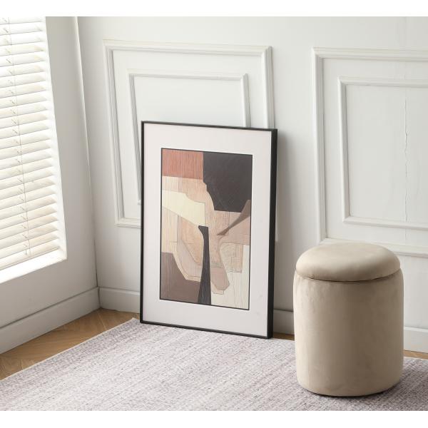 Sarda med opbevaring velour beige